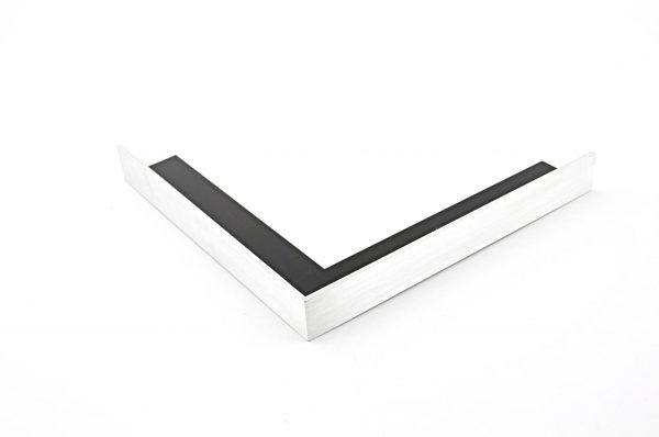 Welded Aluminum Floater Frame with Brushed Sides, Polished Face, and Black Interior