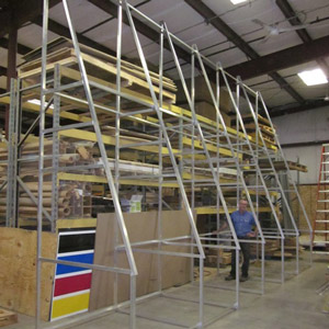 24 foot wide x 16 foot tall modular easel for NY state Civil War battle flag