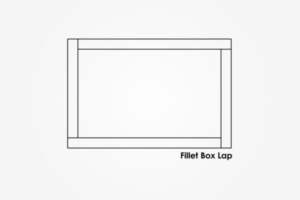 CAD drawing example of a box lap installation