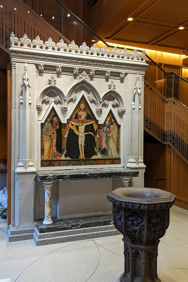 Custom frame for Trinity Church Triptych, NYC