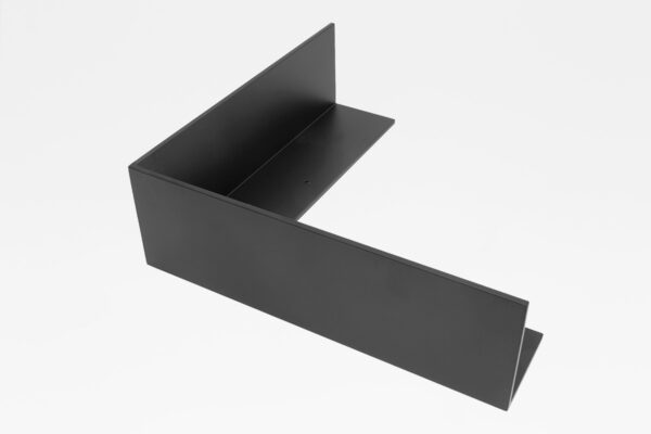 SmallCorp TF25 welded aluminum picture frame corner samples in black