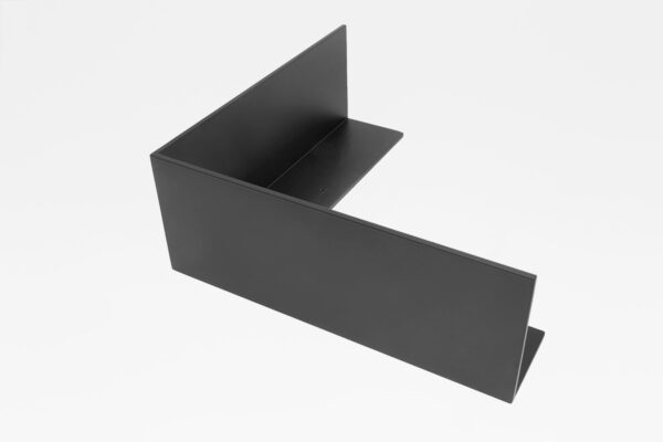 SmallCorp TF30 welded aluminum picture frame corner samples in black