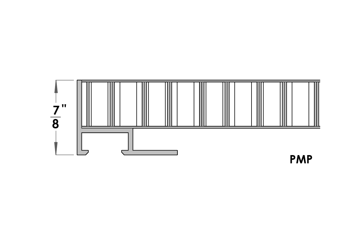 CAD drawing of SmallCorp PMP panel