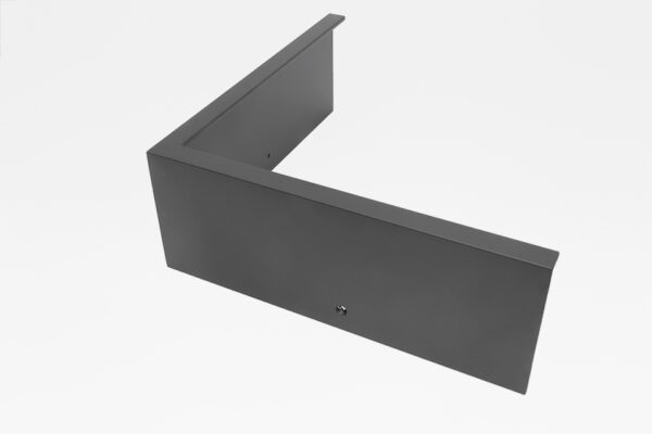 TIG9 welded aluminum picture frame corner samples in black