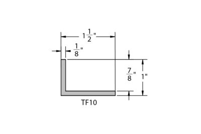 Welded Aluminum Picture Frame TF10 Profile Drawing