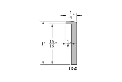 Welded Aluminum Picture Frame TIG0 Profile Drawing