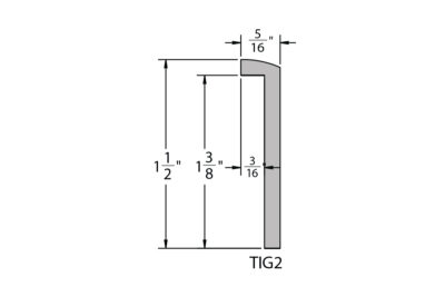 Welded Aluminum Picture Frame TIG2 Profile Drawing