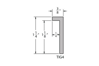 Welded Aluminum Picture Frame TIG4 Profile Drawing