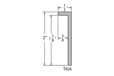 Welded Aluminum Picture Frame TIG6 Profile Drawing