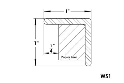 SmallCorp Welded steel Picture Frame WS1 Profile Drawing