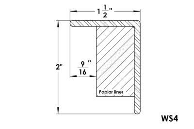 SmallCorp Welded steel Picture Frame WS1 Profile Drawing
